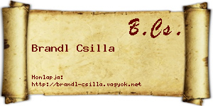 Brandl Csilla névjegykártya
